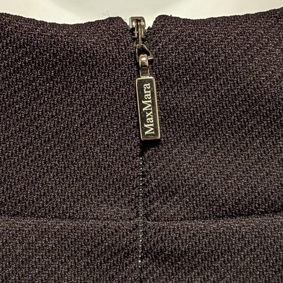 EUC Max Mara 42 Black Knit Ruched Waist Y2K Does 60s Mini Dress - Picture 6 of 7